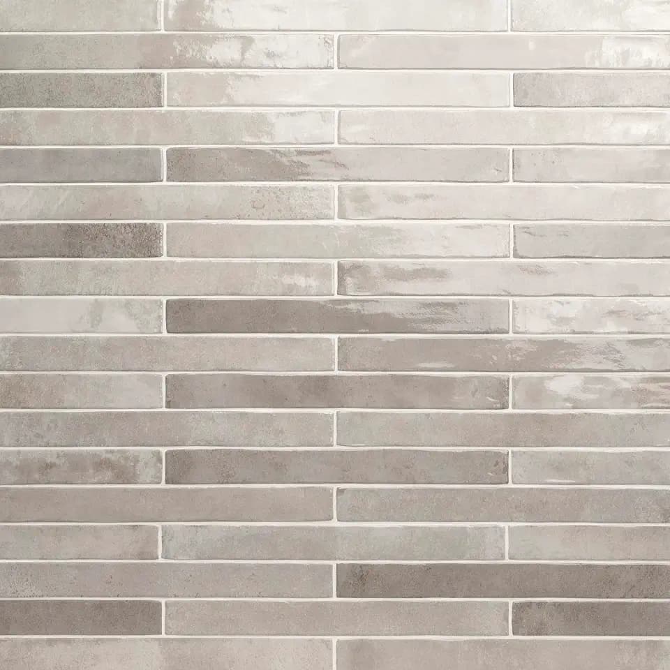 MSI Flamenco 2 in. x 18 in. Whales Gray Glossy Porcelain Wall Tile