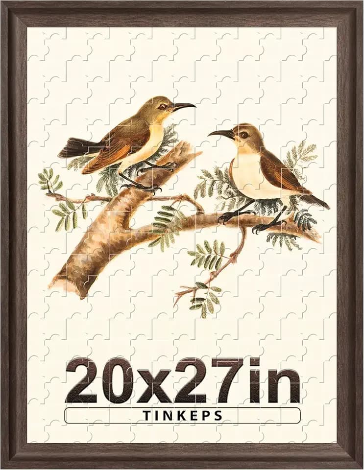 20x27 Walnut Brown Poster Frame, Vintage Wide Edge, Wall Decor