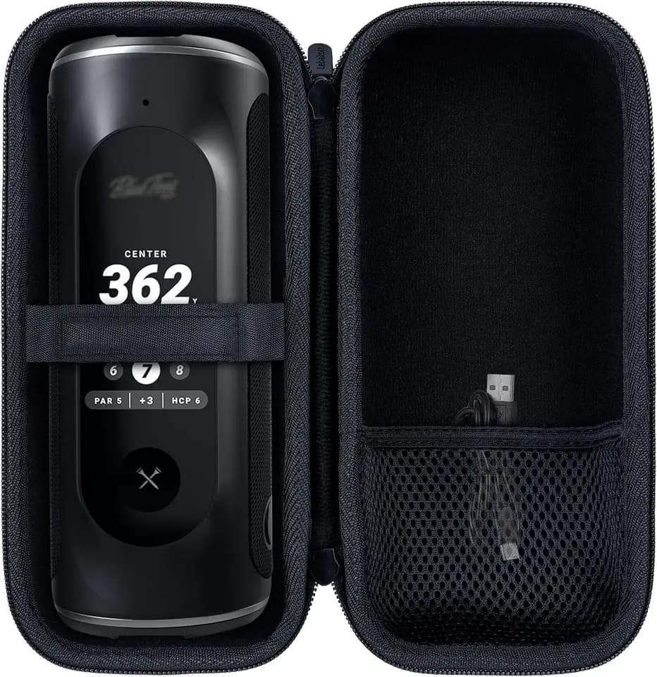 Lebakort Hard Case Compatible with Blue Tees Golf Player+ / Golf Player Pro GPS Speaker (Black Case)