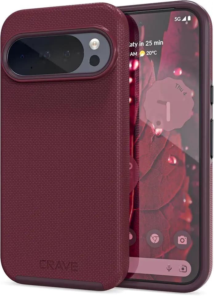 Crave for Google Pixel 10 Case and Pixel 10 Pro Case, Shockproof Protection Dual Layer (6.3 inch) - Berry