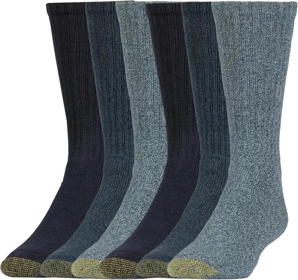 GOLDTOE mens Harrington Crew Socks, Multipairs