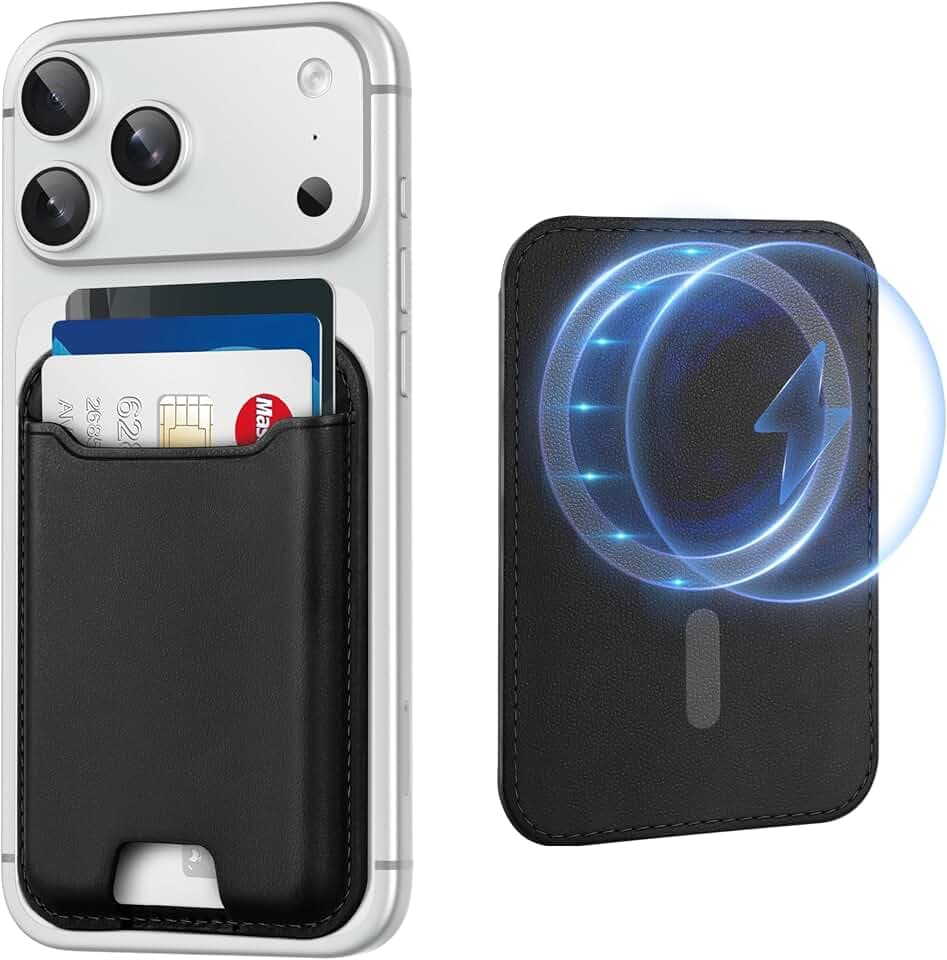 TopMade for MagSafe Wallet, Strongest Magnetic Phone Wallet, 4 Cards Holder