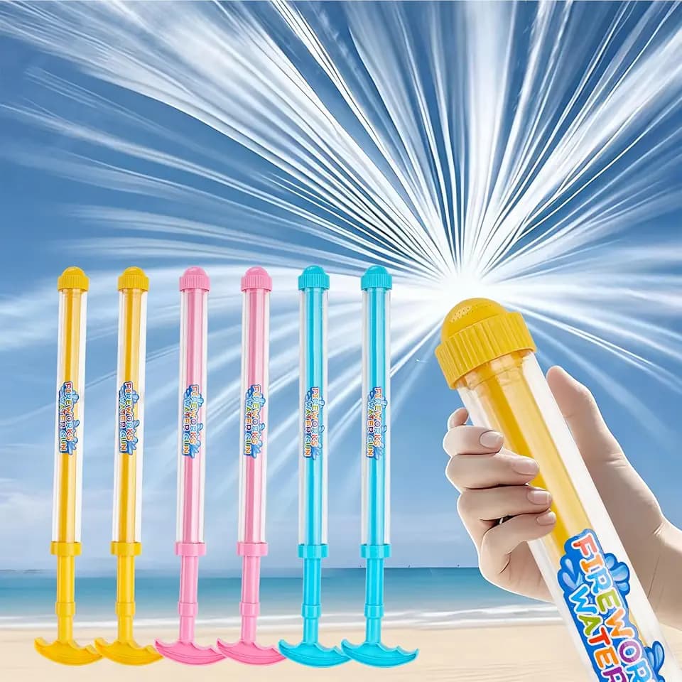 6Pack Creativity Fireworks Water Gun, Sprays Water Like Fireworks, Squirt Gun for Kids, Bulk Samll Water Blaster Summer Pool, Backyard, Beach, Birthday Party Outdoor Game Toys