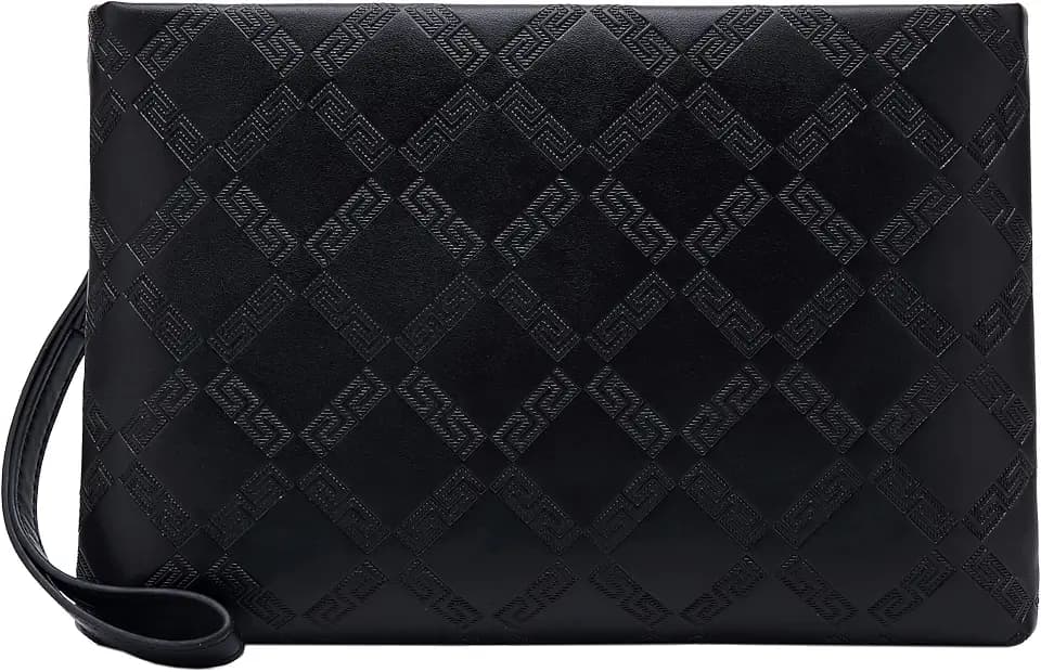 FSD.WG Mens Clutch Bag Man Purse Handbag 12 inches Large Hand Bag Big Clutch Wallet