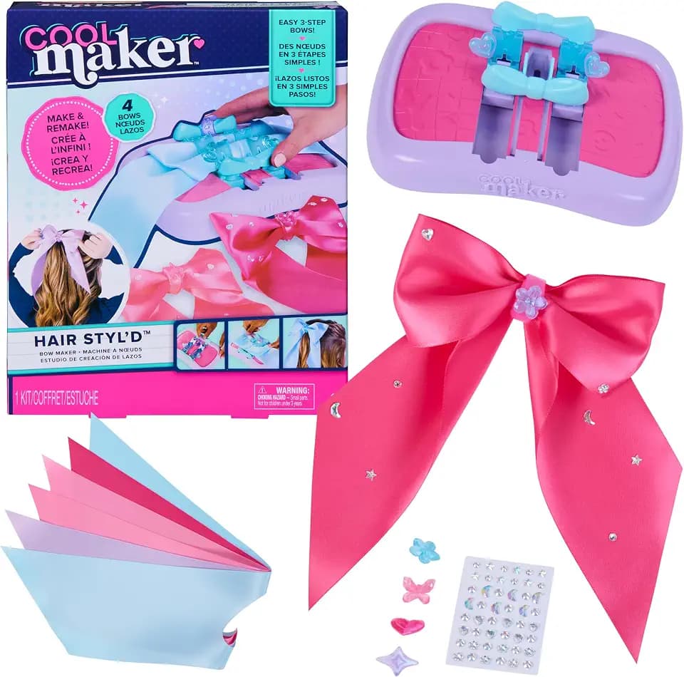 Cool Maker Hair Styl'd Bow Maker, Fashion Accessories Craft Kit, Ages 6+