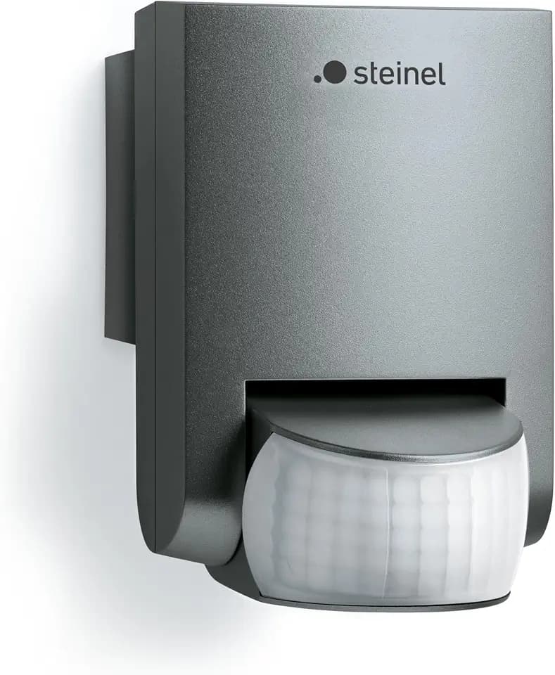 Steinel Bewegungsmelder IS 130-2 anthrazit, 130° Bewegungssensor, 12 m Reichweite, für den Innen- und Außenbereich, IP54