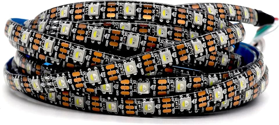 DC5V SK6812 (Similar WS2812B) RGBW RGB+Cold White LED Strip Light 60leds/Pixels/m Individually Addressable 4Color in 1LED(16.4ft(5m) 300leds, IP65) (No Adapter or Controller)