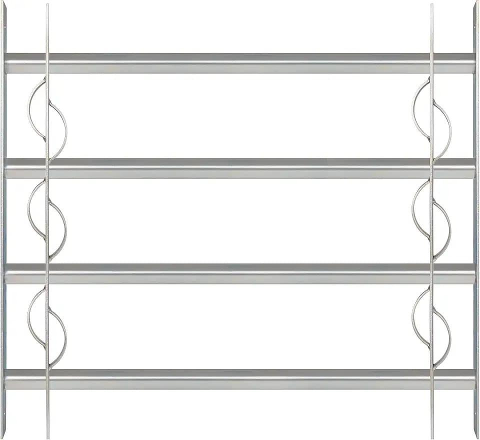 Alberts 563653 Fenstergitter Secorino Style | Ausziehbar für Fenster außen | Einbruchschutz Gitter | galvanisch blau verzinkt | 600 x 700-1050 mm