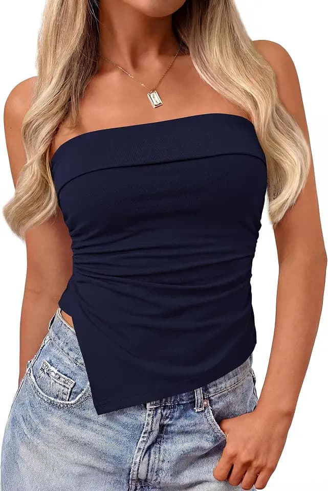 PRETTYGARDEN Going Out Tube Tops for Women Trendy Summer