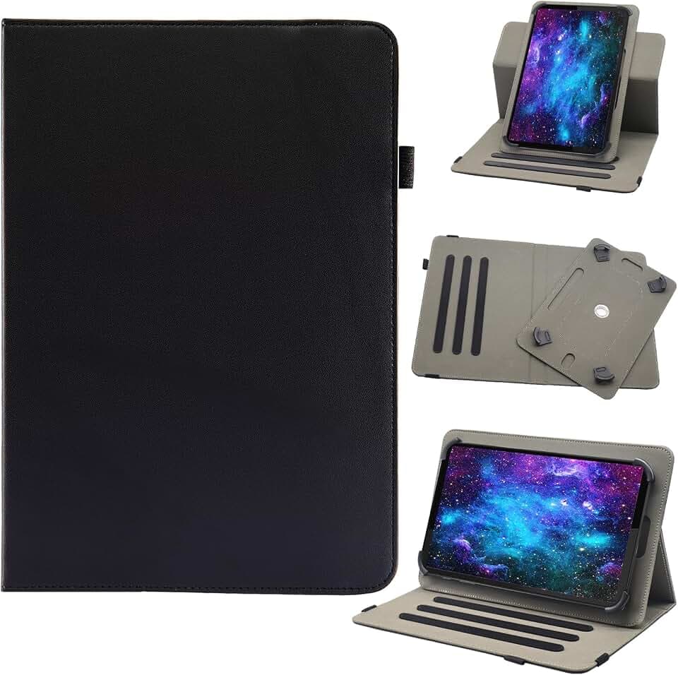 Universal 10 10.1 Inch Android 16 15 Tablet Cas Cover, Black