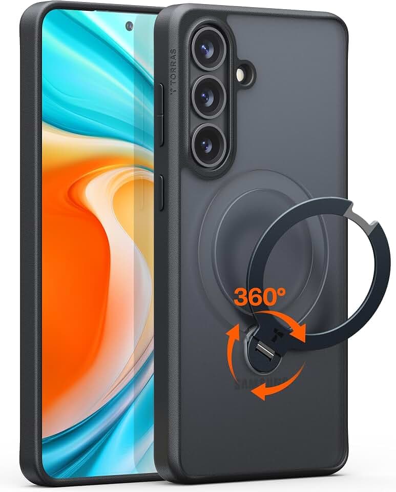 TORRAS Ostand Q3 Spin für Handyhülle Samsung Galaxy S26 Plus Hülle Schwarz