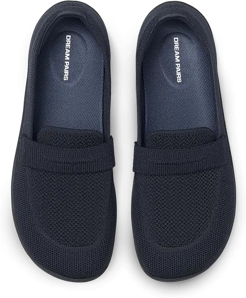 DREAM PAIRS Women Comfort Wide Toe Barefoot Knit Loafers