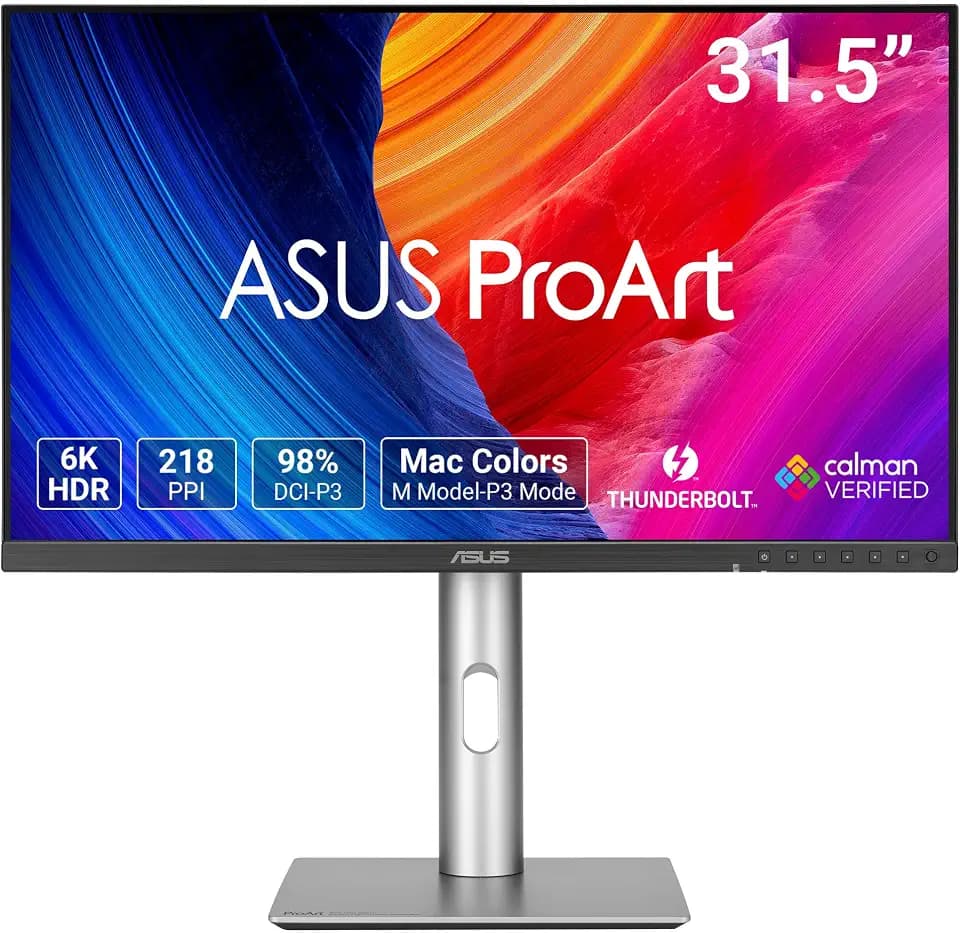 ASUS ProArt PA32QCV 32 Inch 6K DCI-P3 Thunderbolt 4 Monitor for Mac