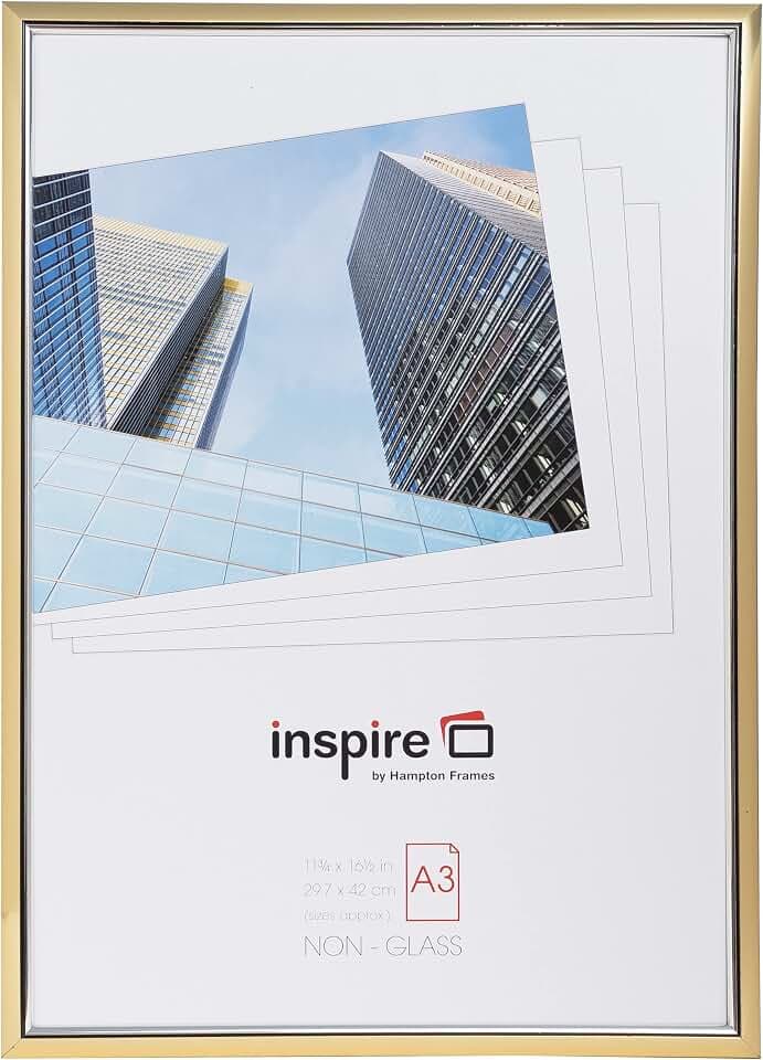 Inspire For Business Easy Loader Fotorahmen/Posterrahmen, A3-Format, goldfarben