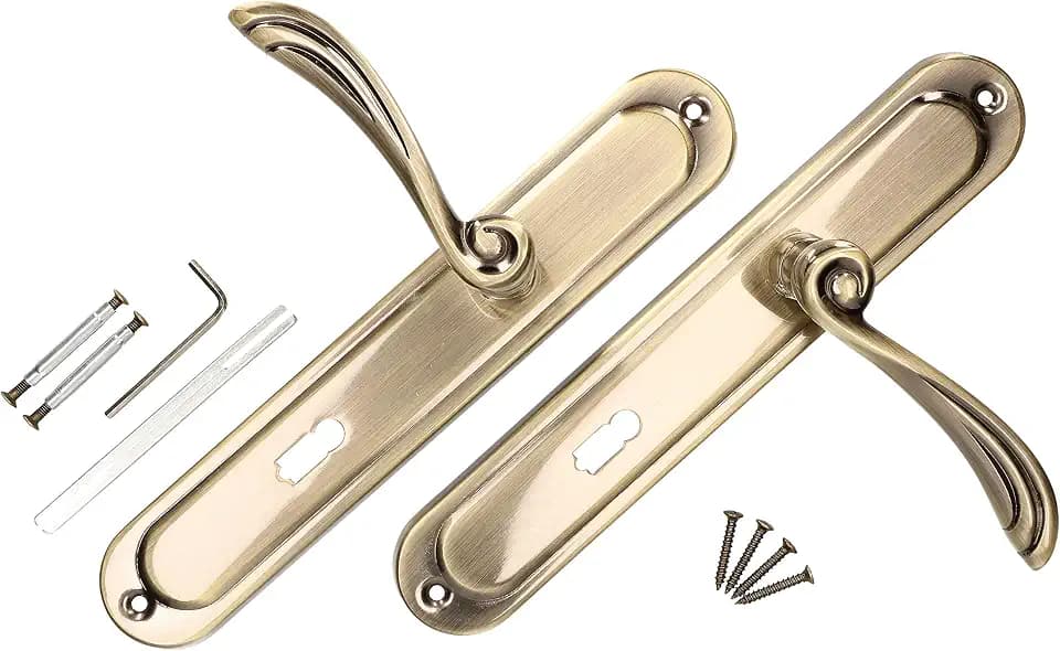 KOTARBAU® Türdrückerset 72 mm BB Langschild Patina Universal Modern ZnAl