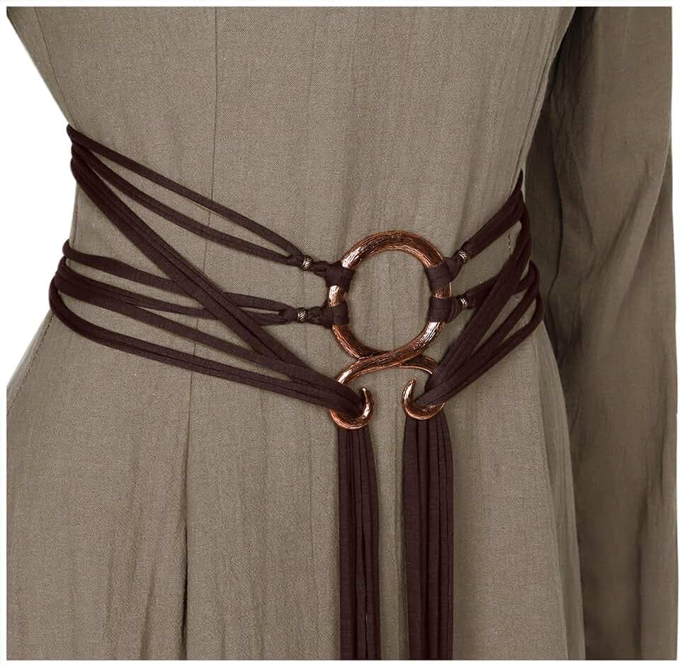 keland Mittelalter Accessoire Troll Cross Belt Seil Gürtel Wikinger Gürtel Bindegürtel für Damen Herren