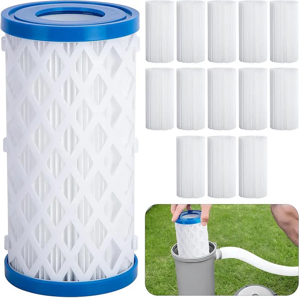 Universal Type A/C/III Pool Filter Cartridge with Reusable Filter Paper