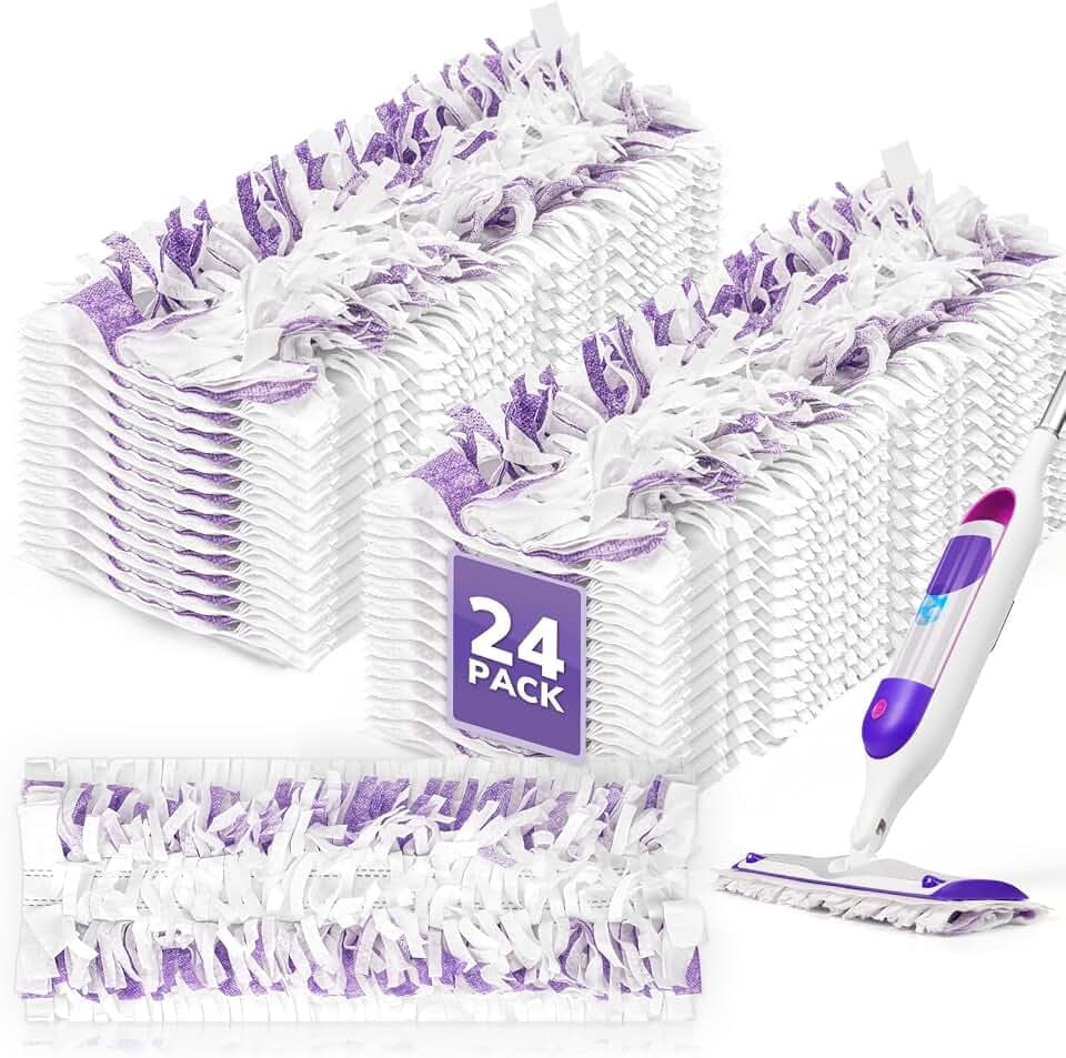 AIR U+ 24 Pack Disposable Power Mop Pads Refills for Swiffer Power Mop