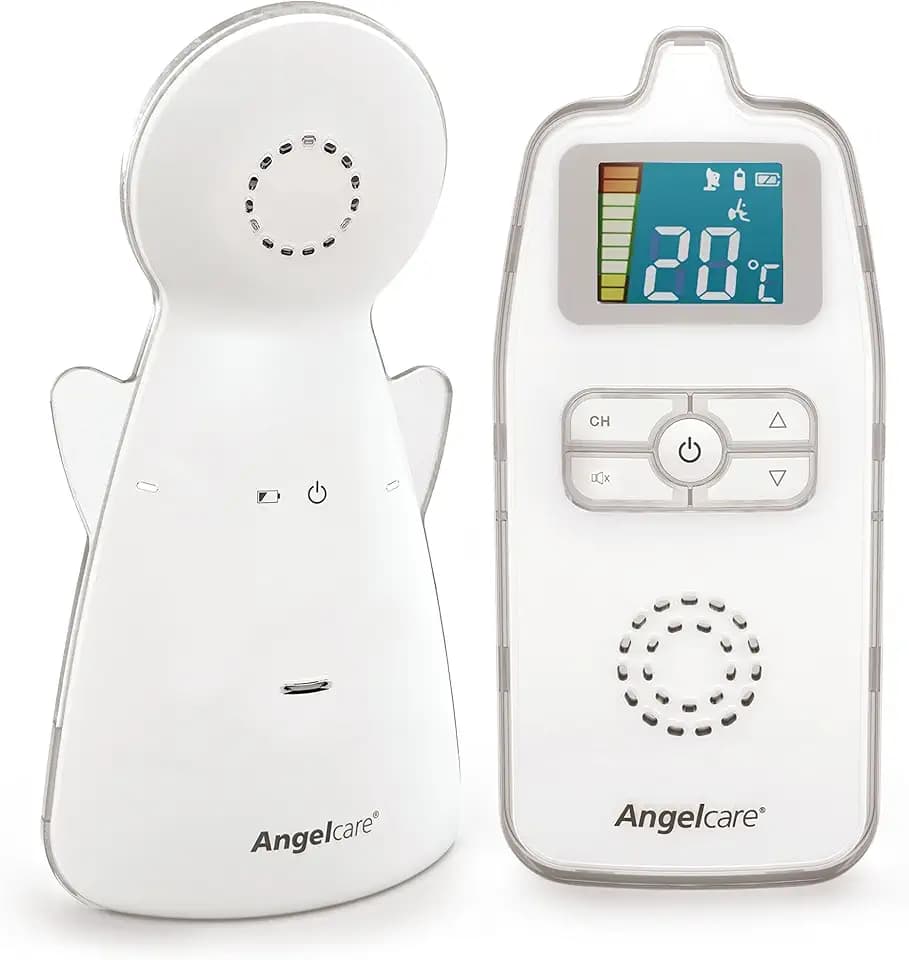 Angelcare Babyphone AC423-D, ÖKO-Test Testsieger, strahlungsarm, bis zu 250m Reichweite, Nachtlicht, Raumtemperaturanzeige