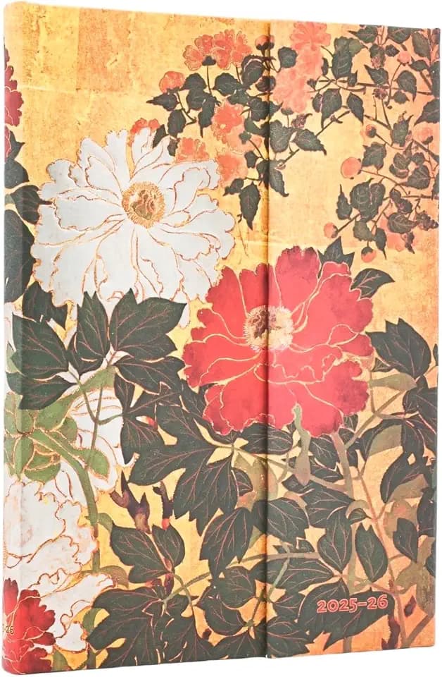 Paperblanks | 2026 Natsu | Rinpa Florals | 13-Monatskalender | Midi | Horizontal | mit Klappumschlag | 160 Pg | 100 GSM