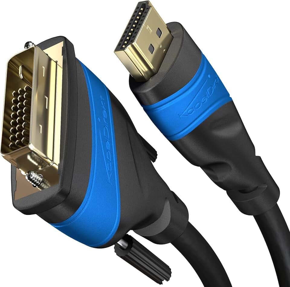 KabelDirekt – HDMI-DVI-Adapterkabel – 2m – bidirektional, 1080p
