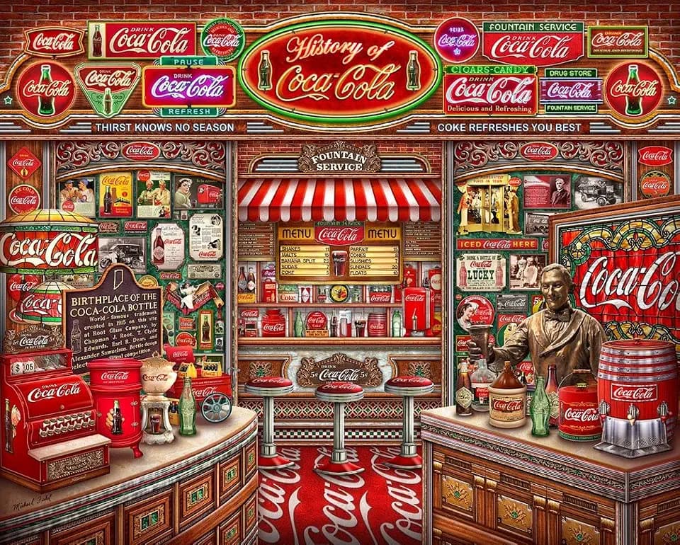 Springbok Coca-Cola History 1000 Piece Jigsaw Puzzle for Adults