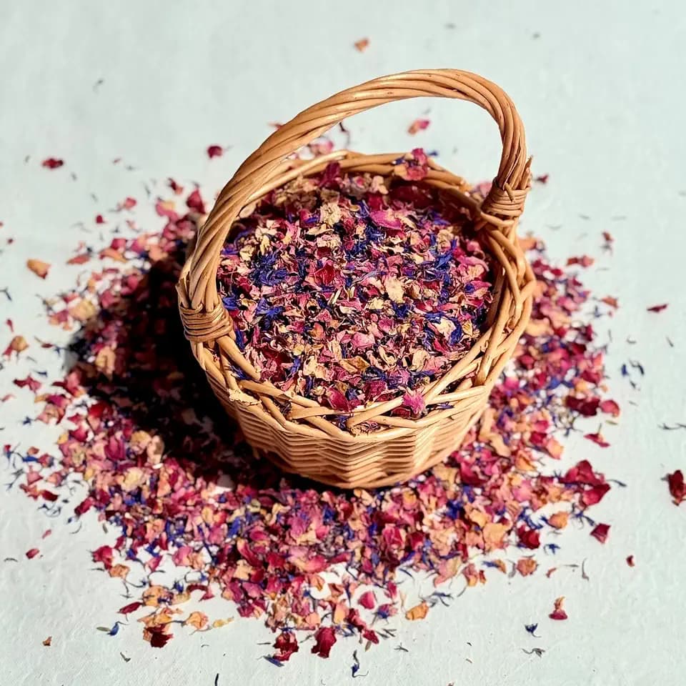 Natürliches Blüten-Konfetti, 1 Liter, biologisch abbaubar, viele Farben, Typen und Mischungen erhältlich