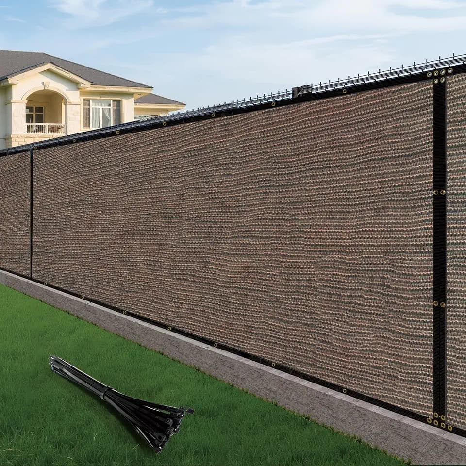 5x50ft Fence Privacy Screen for Decoration Garden(Brown)