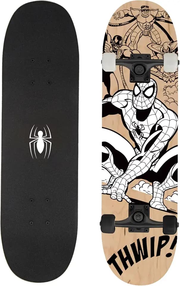 Skateboard für Jugendliche, 79 cm, rutschfestes Deck, Gross, bis 100 kg