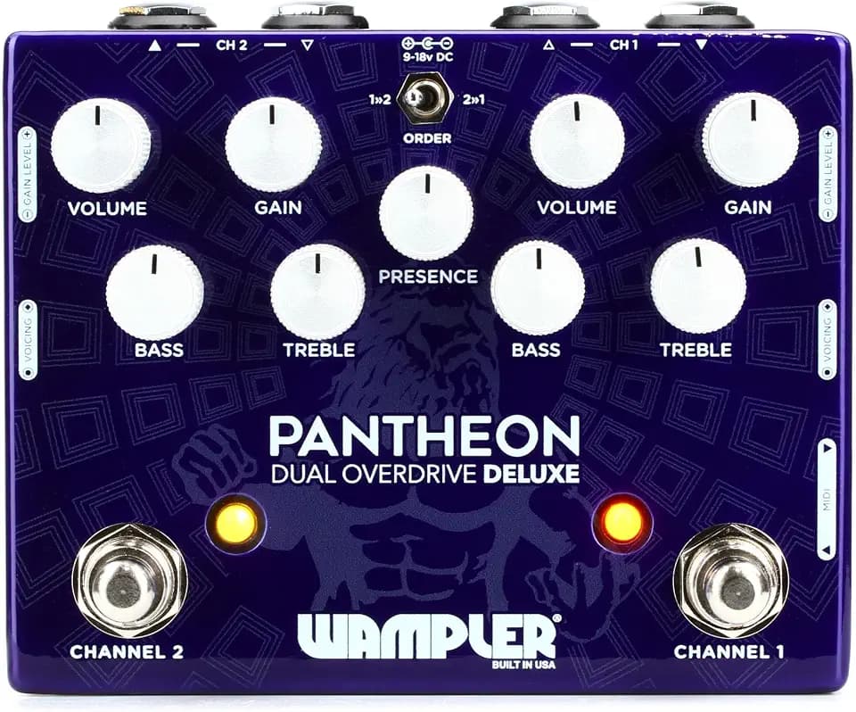 Wampler Pantheon Deluxe Dual Overdrive Pedal with MIDI