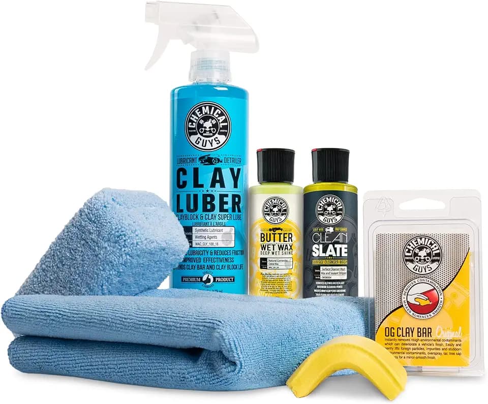 Chemical Guys, Clay Bar & Luber Combo Kit for Smooth Paint, 6-Piece Set
