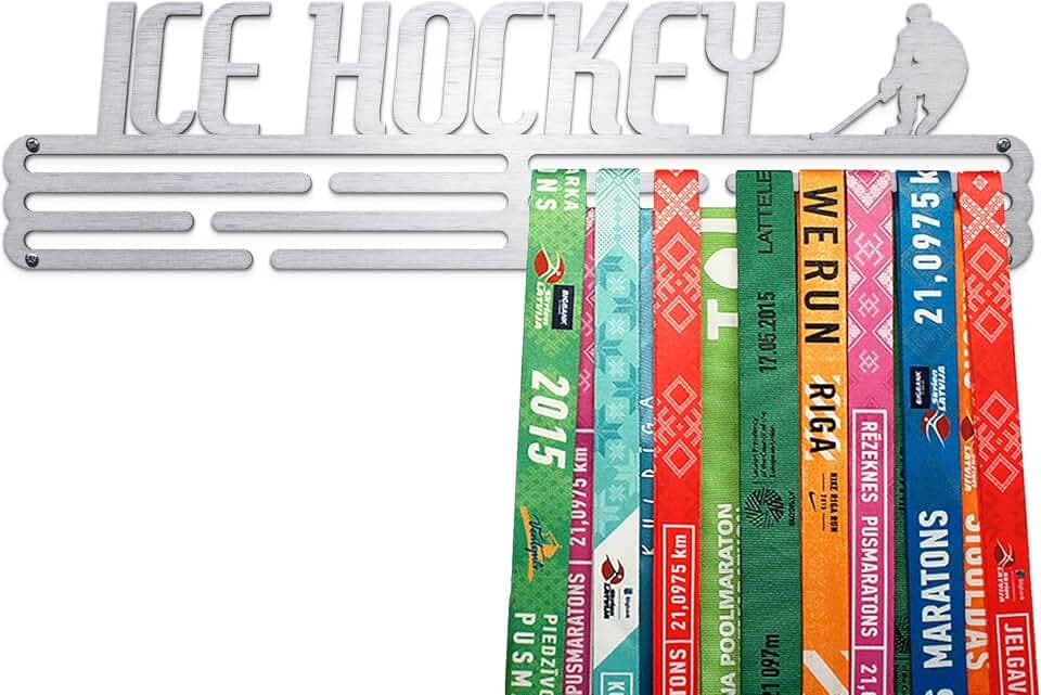 Ice Hockey Medaillenhalter Edelstahl | Medaillen Aufhänger | Medal Hanger Holder Display Rack