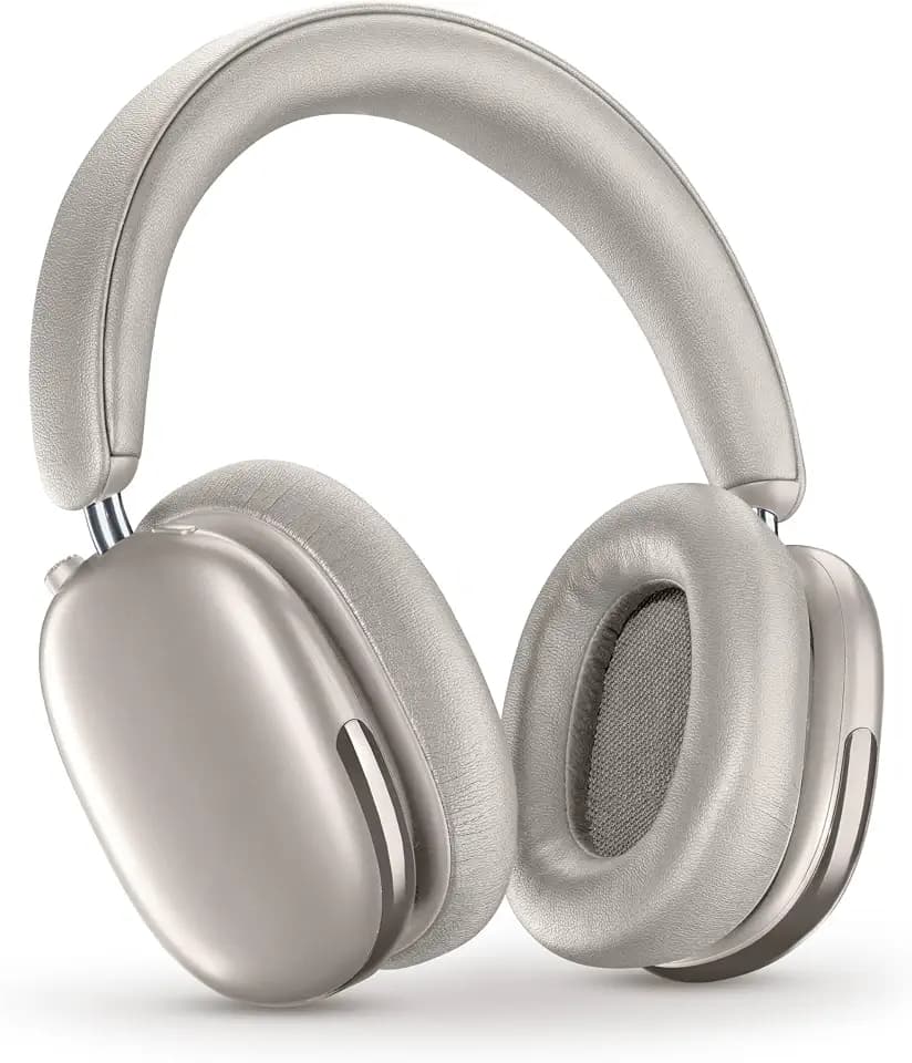 Music Sound Bluetooth Over-Ear Kopfhörer Aurix mit Einer aktiven Geräuschunterdrückung, räumlichem Audio, Bedienelementen, einem Mikrofon und bis zu 35 h Akkulaufzeit, weiß