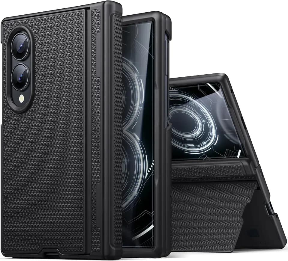BXYJY for Samsung Galaxy Z Fold 8 Case with Stand, Hinge Protection, Black