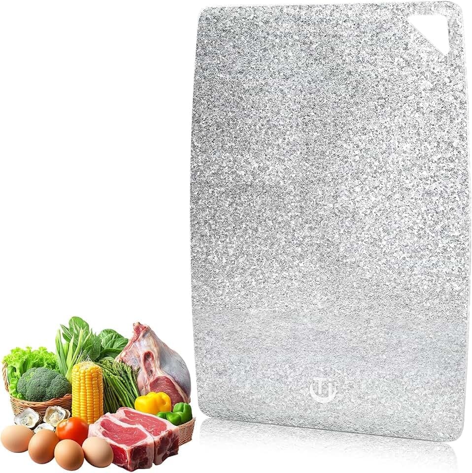 Schneidebrett aus 100% reinem Titan, doppelseitig, Purecut-Titan, spülmaschinenfest, Schneidebretter für Outdoor, Camping, Kochen, 30,5 x 20,3 cm