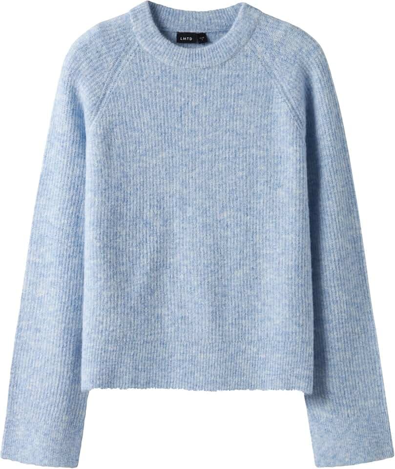 Lmtd Damen Nlfkleave Ls Short Knit Noos, Kentucky Blue, 146-152 EU