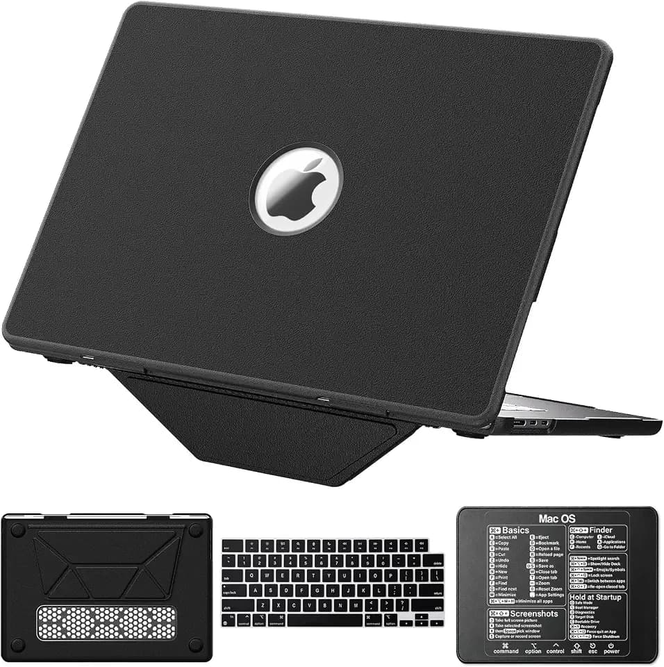 KAIJIAbox Compatible with MacBook Air 15 inch Case M5 M4-M2 2026-2023 Black