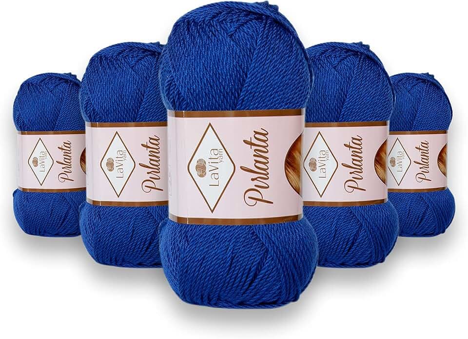 LaVita Yarn PIRLANTA DK Garn Handstrickgarn, 5 Stück-Packung, 100% Mikro-Acryl-Sportgarn, 1 Knäuel 100 g, 225 mt (0605)