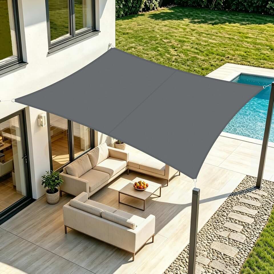 LOVE STORY Sonnensegel Rechteckig 2.5x3.5m Wasserdicht UV95% für Garten
