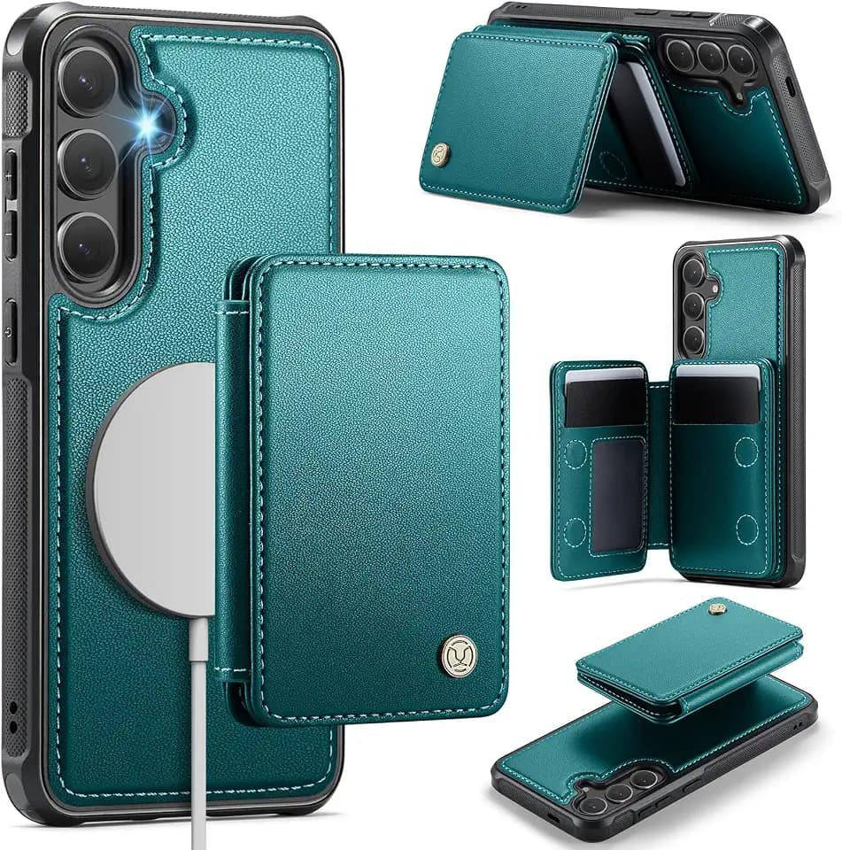 Compatible with Magsafe for Samsung Galaxy S25 Plus Wallet Case