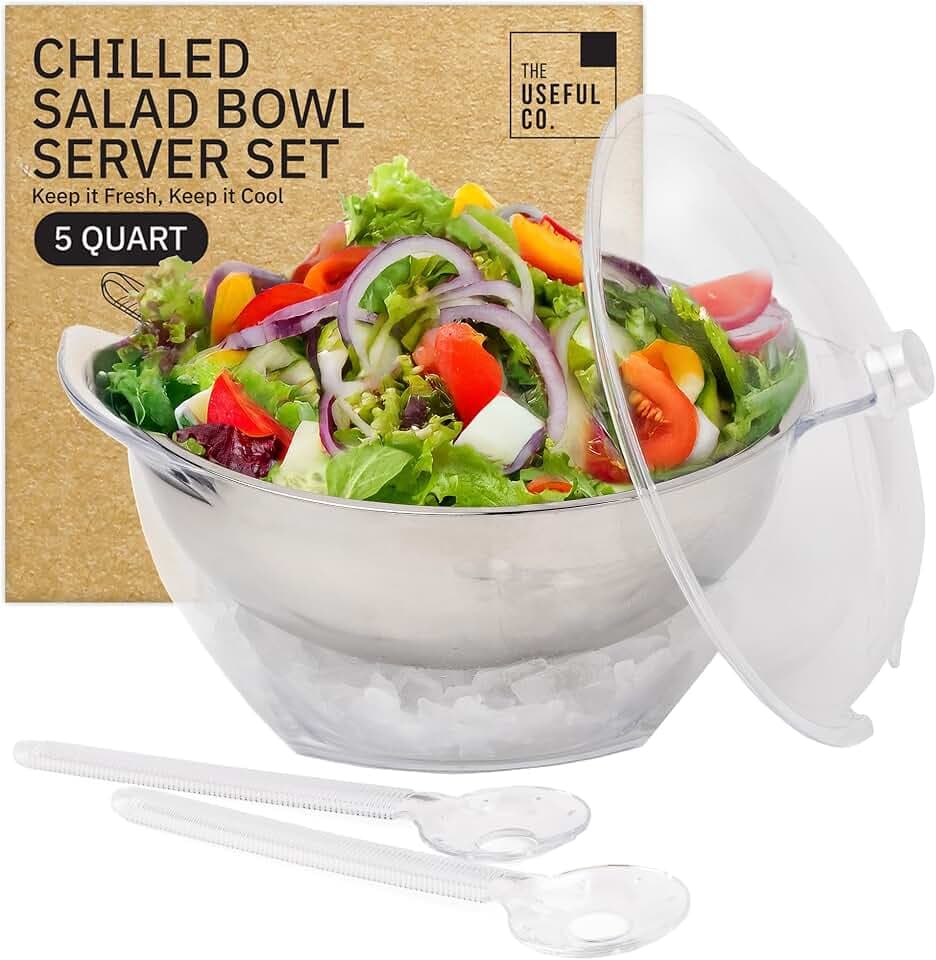 UCO 5QT Salatschüssel-Set auf Eis, mit Deckel & 2 Löffeln