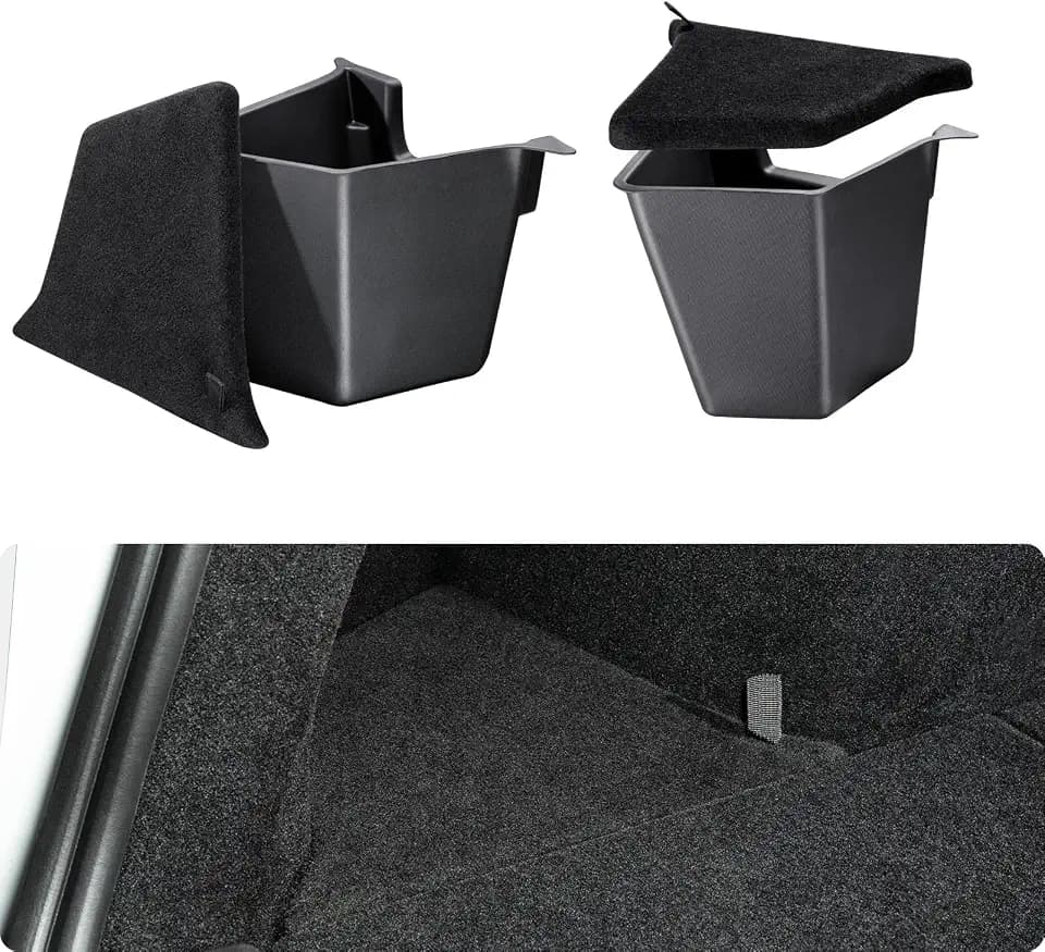 BASENOR Trunk Storage Bins for 2025 2026 Tesla Model Y Juniper 5-Seats