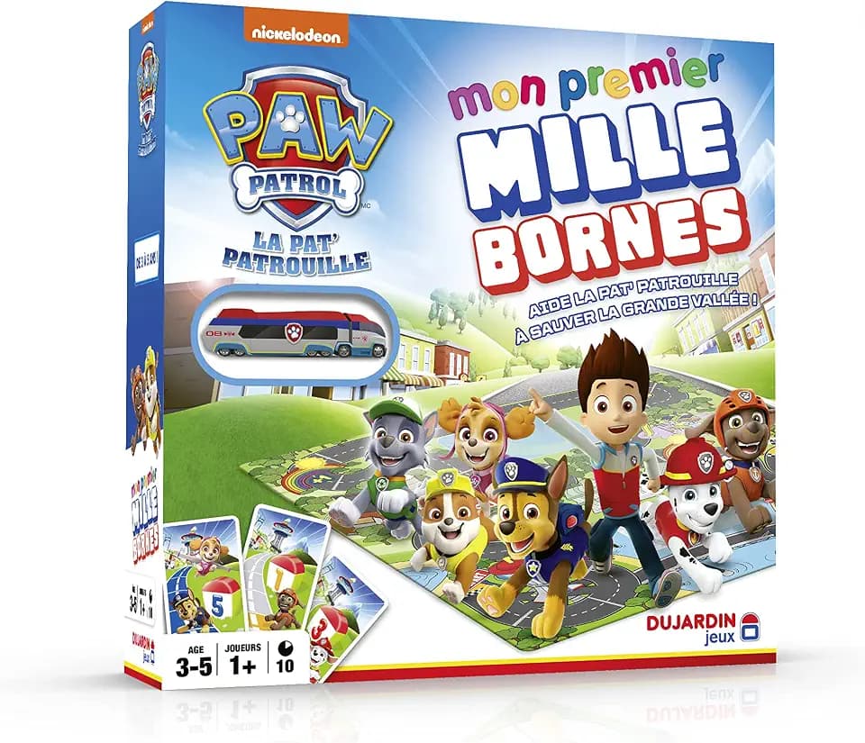 Dujardin - Mille Bornes – Paw Patrol – Gesichtsspiel – zum Spielen in der Familie – 3 – 5 Jahre