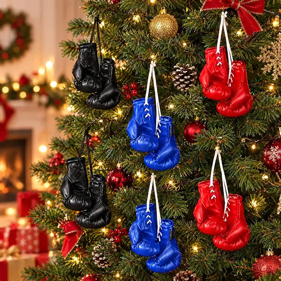 Maitys 12 Pcs Mini Boxing Gloves for Car Mirror Hanging Punching Gloves Boxing for Hanging Bag Accessories Gifts for Christmas Party Ornament Decoration