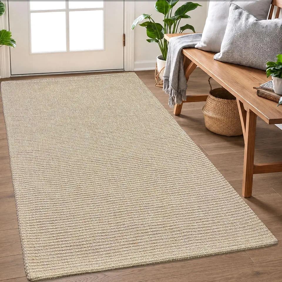 EARTHALL Washable Entryway Rug, Non Slip Area Rug, 3x5 Ft, Sand/Beige