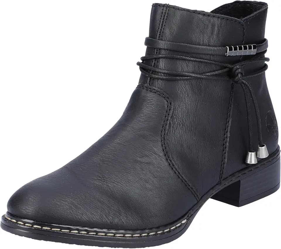 Rieker 73488-00 Damen Stiefelette Synthetik schwarz schwarz