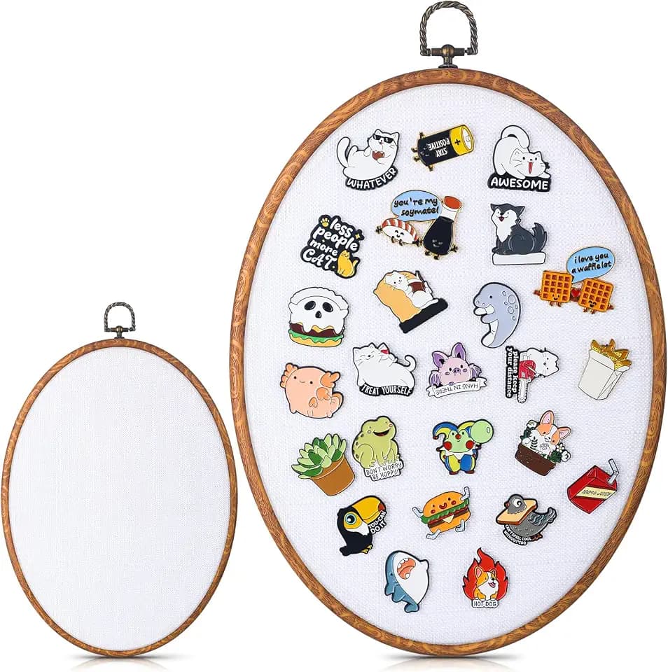 Yalikop Pin Display Board Fabric Enamel Pin Boards, White, 11.4" X 8.6", 1