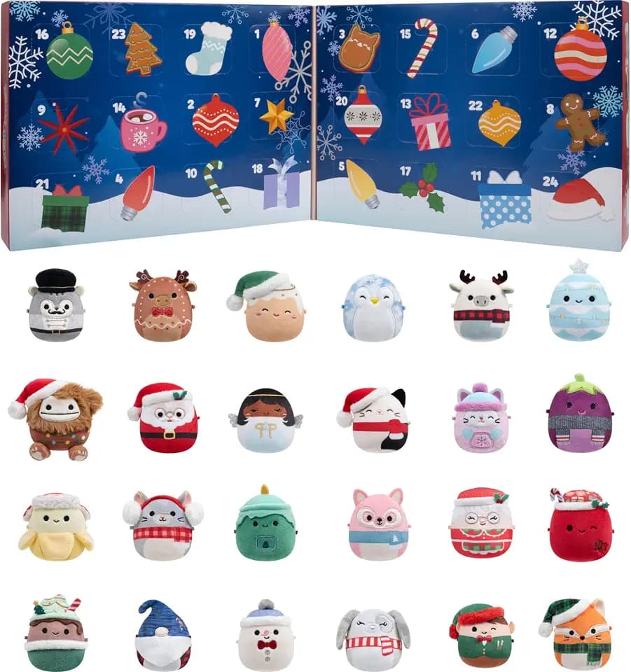 Squishmallows Original 24-Day Micromallows Holiday Plush Advent Calendar