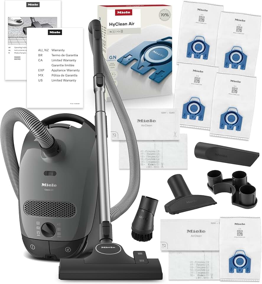 Miele Classic C1 Vacuum for Floors & Low-Pile Carpet - Pure Suction Bundle