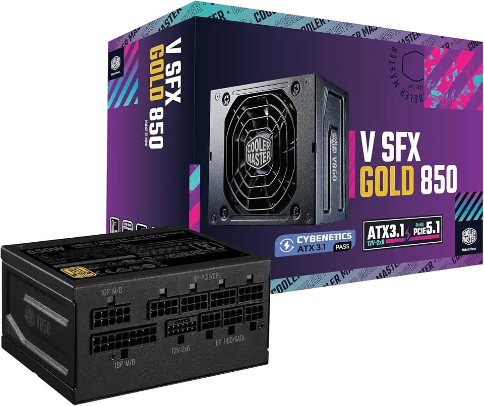 Cooler Master V850 SFX Gold ITX SFF Power Supply, PCIe 5.1 Ready